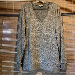 Lucky Brand Gray V-Neck Tunic
